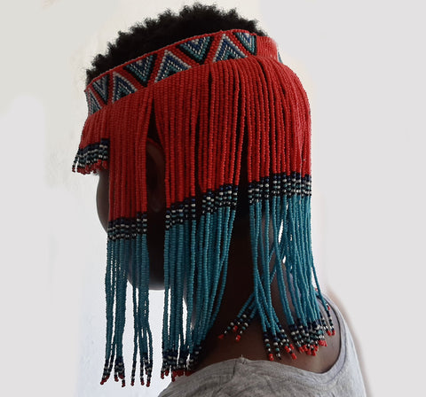 Beaded head piece