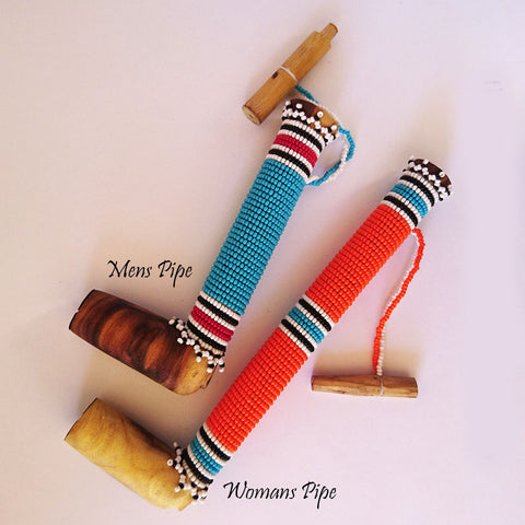 Beaded Xhosa Pipe, Iza Crafts, Pipes- The Wild Coast Trading Company