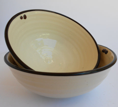 Black & White Ceramic Bowls, John Steele, Bowls- The Wild Coast Trading Company