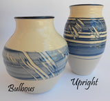Blue Spiral Pine Engraved Ceramic Vases, John Steele, Vases- The Wild Coast Trading Company
