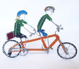 Beaded Wire Tandem Bicycle, Johnson Sithole, Wire Sculptures- The Wild Coast Trading Company