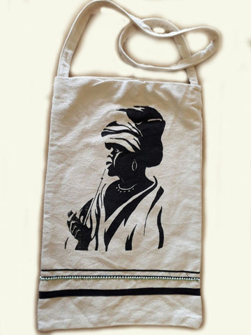 Inxili Xhosa bag with Smoking Woman Screenprint