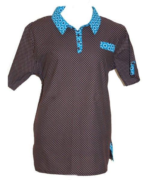 Shweshwe mens golf shirts clothing in many prints modern