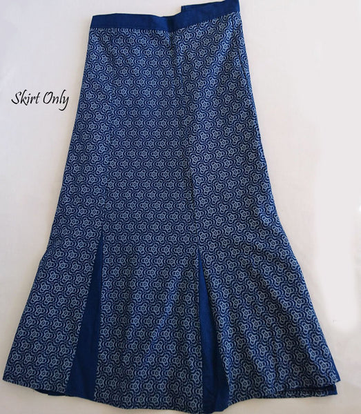 Pleated shweshwe skirt doek set in any Da Gama print you like The Wild Coast Trading Company