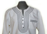 Mens African Umbhaco Braided Shirt