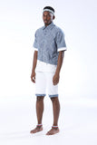 Mens Umbhaco Shorts with Shweshwe Highlights