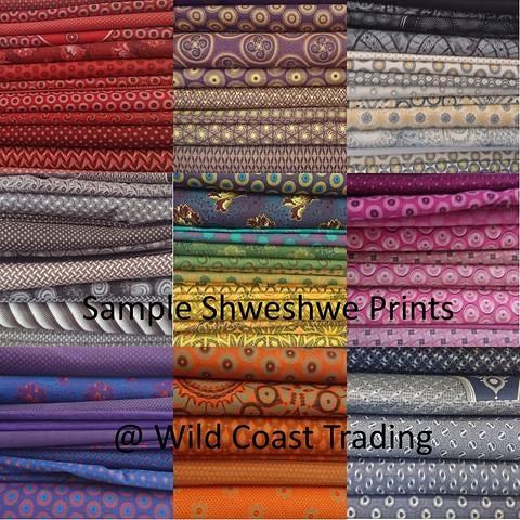 Xhosa African shweshwe skirt doek set in many stunning prints