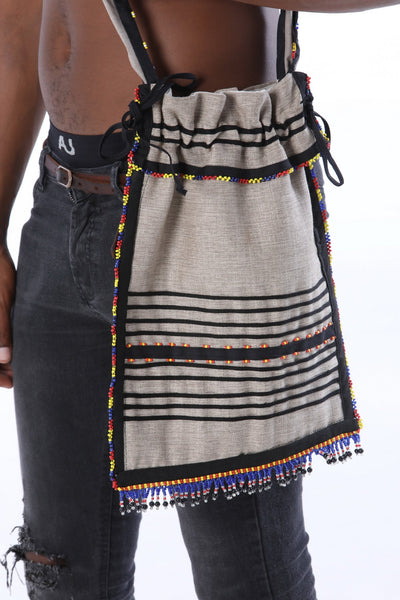 Inxili Xhosa bag with Smoking Woman Screenprint