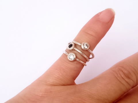 Stack Gem Rings - Cubic Zirconia or Bespoke Gemstone