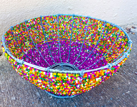 Bowl - African Beaded Wire Fruit Bowls