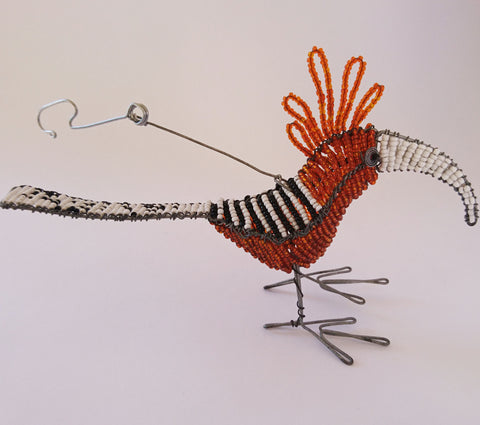 Bird - African Beaded Wire Animal Sculpture, Clever Wire, Wire Animal Sculptures- The Wild Coast Trading Company