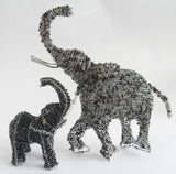 Elephant - African Beaded Wire Animal Sculpture, Clever Wire, Wire Animal Sculptures- The Wild Coast Trading Company