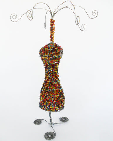 Jewellery Stand - Woman - African Beaded Wire, Clever Wire, Jewellery Stands- The Wild Coast Trading Company