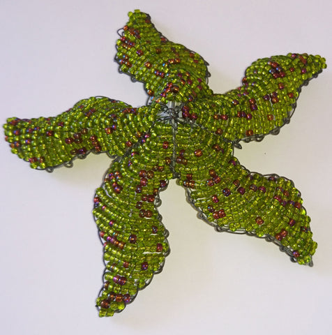 Starfish - African Beaded Wire Animal Sculpture, Clever Wire, Wire Animal Sculptures- The Wild Coast Trading Company