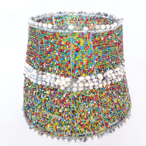 Beaded Lampshade, Howard Ntaka, Lampshades- The Wild Coast Trading Company