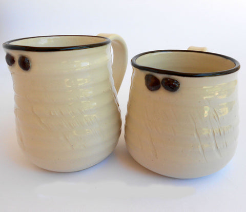 Black & White Ceramic Cups, John Steele, Cups- The Wild Coast Trading Company