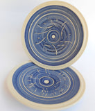 Blue Spiral Ceramic Plates, John Steele, Plates- The Wild Coast Trading Company