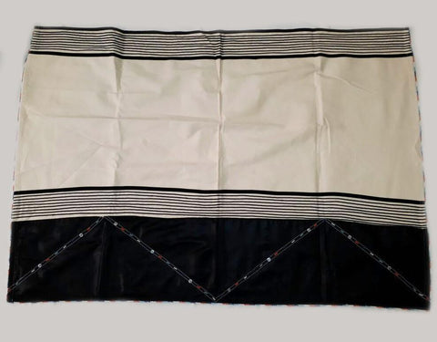 Xhosa Bhayi Shawl Blanket with Thick Black Panel