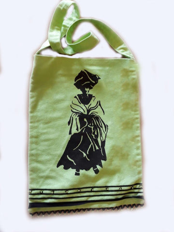 Inxili Xhosa bag with Womans Face Screenprint