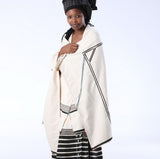 Large Xhosa Umbhaco Shawl Blanket with Bells