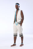 African Mens uMbhaco Waistcoat with Braiding