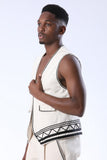 African Mens uMbhaco Waistcoat with Braiding