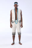 Mens African Umbhaco Shorts with Braiding