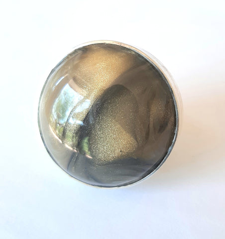 Bold Shiny Resin Inlay Ring