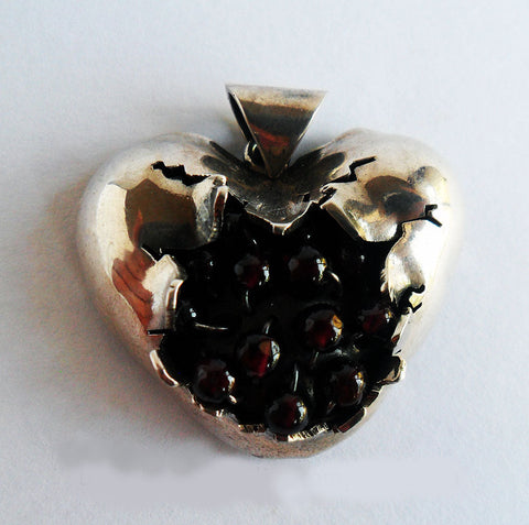 Garnet Heart Pendant, Wild By Design, Pendants- The Wild Coast Trading Company