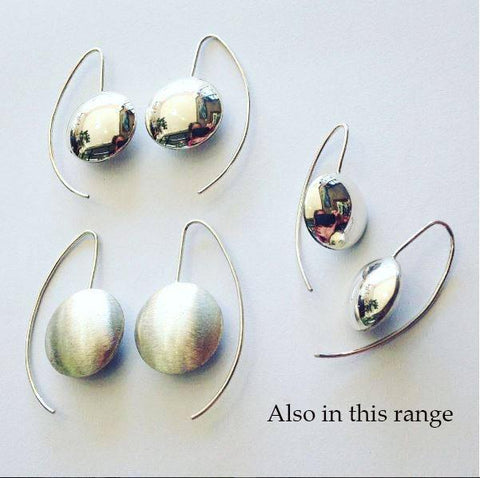 Satin Finish Silver Moons Earrings, Wild By Design, Earrings- The Wild Coast Trading Company