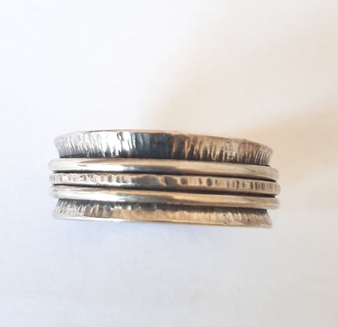 Silver Textured Thumb Ring