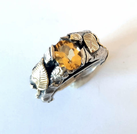 Secret Garden Range – Citrine & Sterling Silver Ring