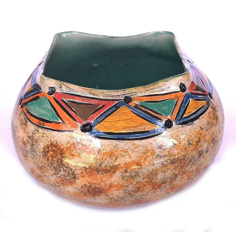 Square Top Clay Pot